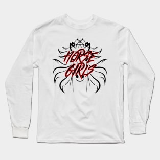 Metal Horse Girls - Black Design Long Sleeve T-Shirt